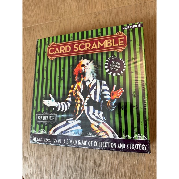 Aquarius Other - Aquarius Beetlejuice Card Scramble Board Game Strategy Collection New Sealed